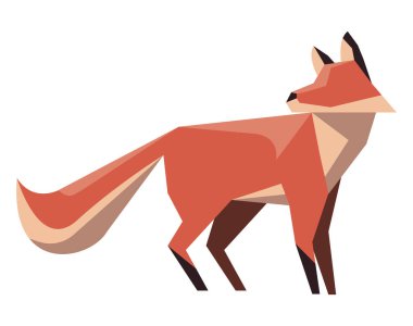 fox animal low poly style