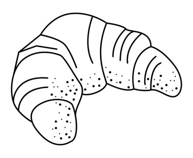 croissant pastry product sketch icon