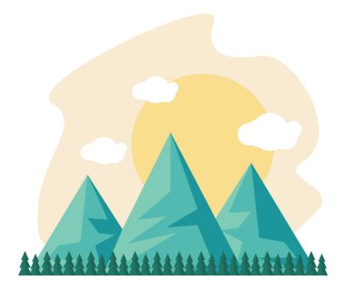 Dağlık manzaralı güzellik manzarası