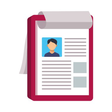 clipboard with cv document document