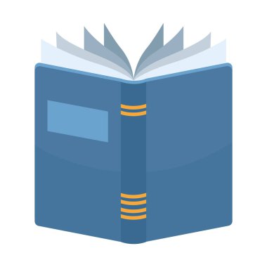 blue open book library icon