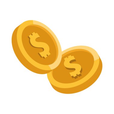 golden coins money dollars icons
