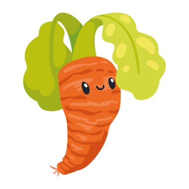 carrot fresh vegetable comic character