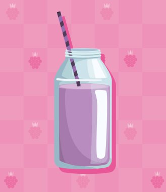 lilac refresh juice with straw