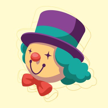 crazy clown emoticon face icon