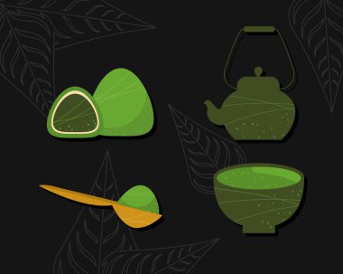 four match products set icons