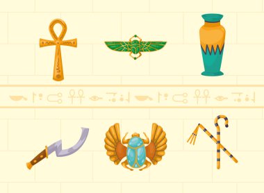 Altı Mısır kültürü simgesi