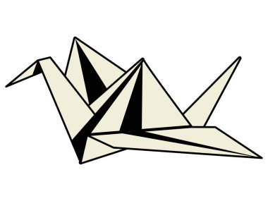 origami crane japanese art icon
