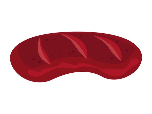 Sausage Grill Food Meat Icon — Vector de stock