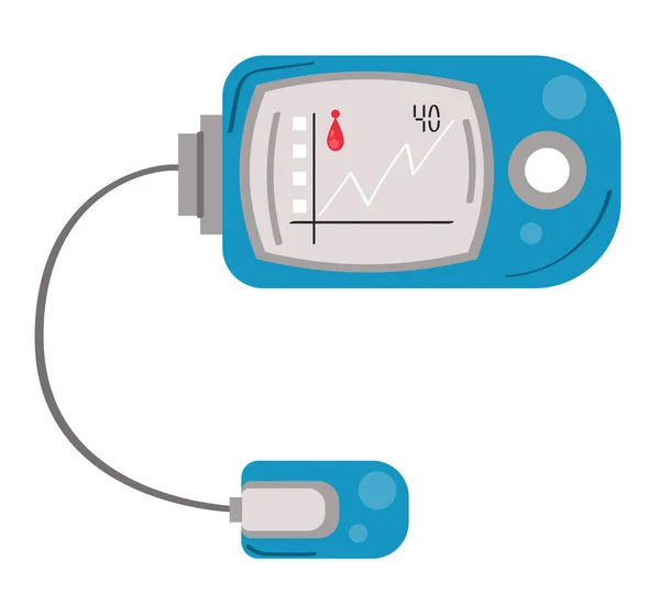Oximeter Medical Tool Isolated Icon —  Vetores de Stock
