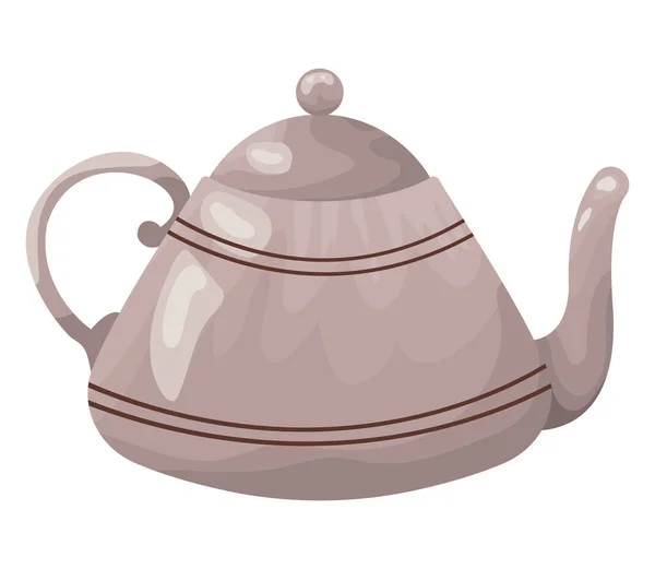 Teapot Kitchen Utensil Icon Isolated — Stock Vector