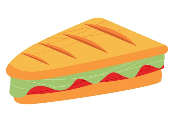 Lezzetli Sandviç Fast Food Ikonu — Stok Vektör