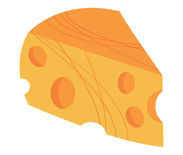 Cheese Dairy Portion Icon Isolated — 图库矢量图片