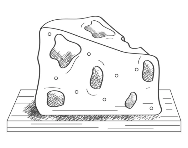 Fresh Cheese Dairy Product Icon — Stock vektor