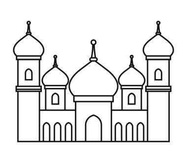 Müslüman cami cephesi geleneksel simgesi