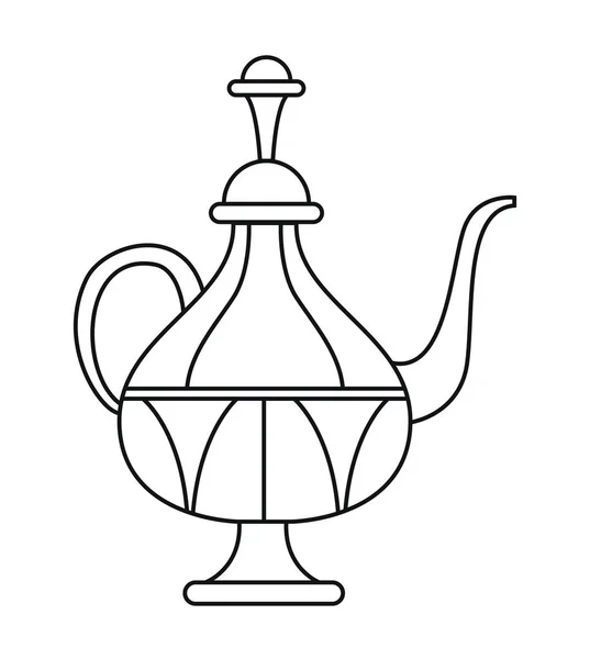 Μαγική Αραβική Λάμπα Παραδοσιακή Εικόνα — Διανυσματικό Αρχείο