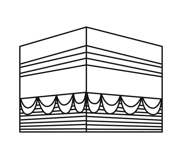 Mecque Culture Musulmane Lieu Icône — Image vectorielle