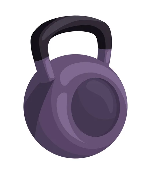 Black Dumbbell Gym Equipment Isolated Icon — Archivo Imágenes Vectoriales
