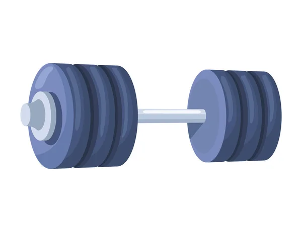 Hantel Gym Utrustning Isolerad Ikon — Stock vektor