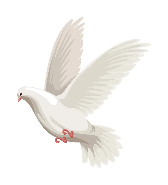 Colombe Oiseau Animal Volant Icône — Image vectorielle