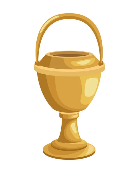 catholic religion golden chalice icon