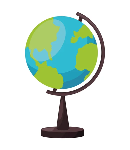 Ícone Fornecimento Mapa Mundo Terra — Vetor de Stock