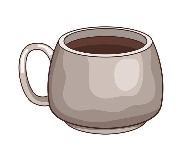 Napój Kawowy Ceramicznej Ikonie Filiżanki — Wektor stockowy