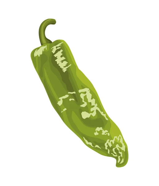 Serrano Chili Varm Vegetabilisk Ikon — Stock vektor