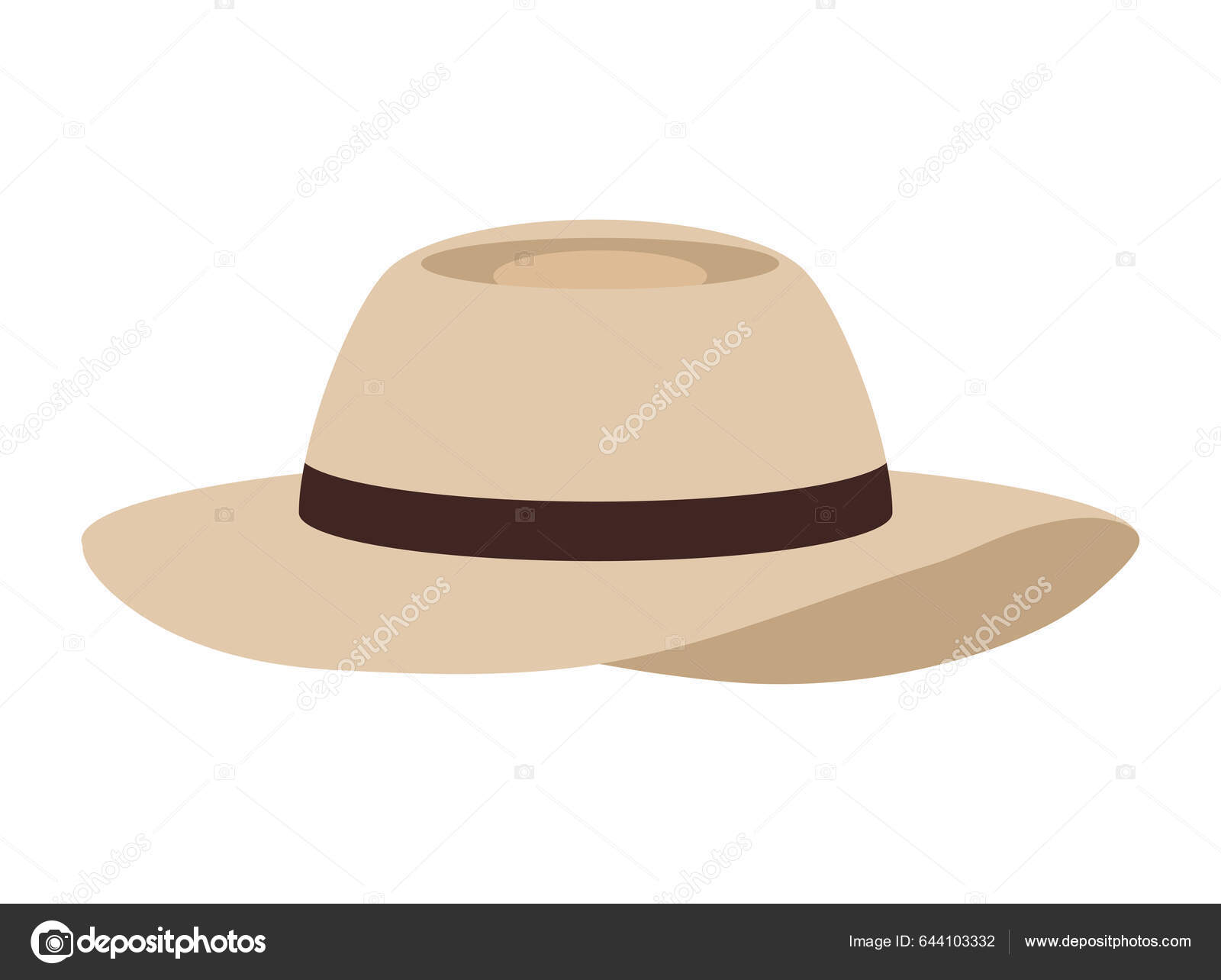 Turist Şapkası Aksesuar Seyahat Simgesi ©jemastock 644103332'e ait Stok  Vektör