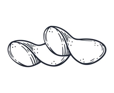 potatoes chips doodle style icon
