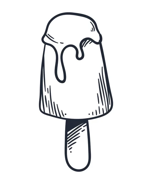 Ice Cream Stick Doodle — Stock vektor