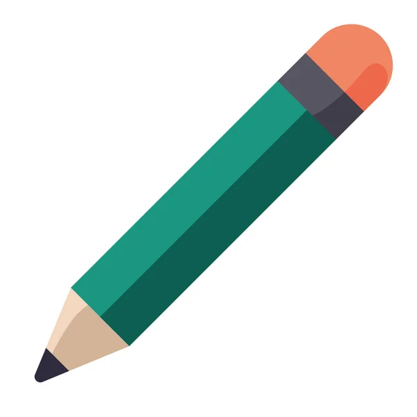 Crayon Graphite Approvisionnement Icône Isolée — Image vectorielle
