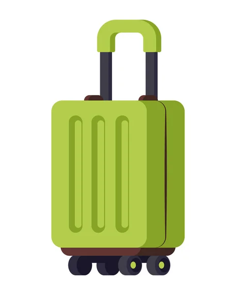 Green Suitcase Wheel Icon — Stock Vector