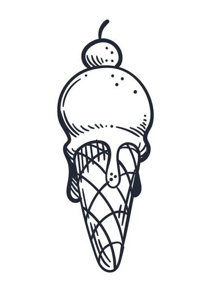 Мороженое Колготках — стоковый вектор