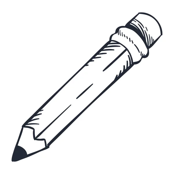 Pencil Graphite Supply Communication Icon — Wektor stockowy