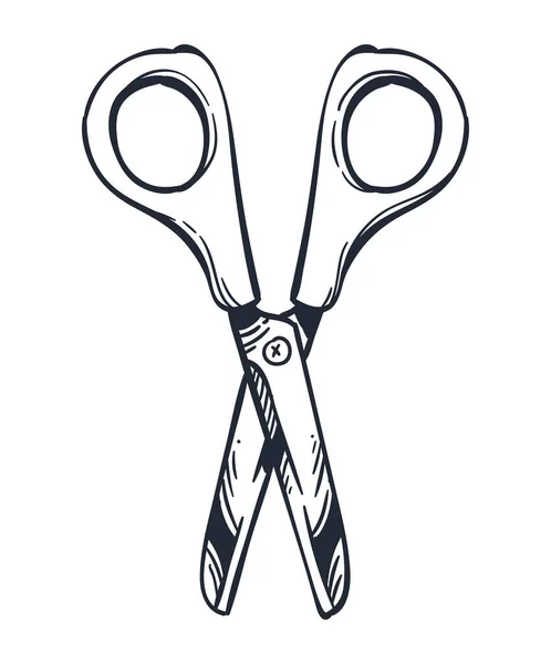 Scissor Cutting Tool Isolated Icon — Stock Vector