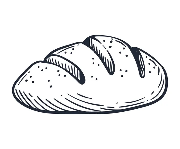 Bread Pastry Product Hand Draw — стоковый вектор
