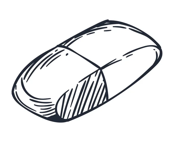 Eraser School Supply Sketch Icon — Stockvektor