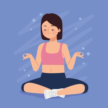 Yoga yapan kadın sporcu