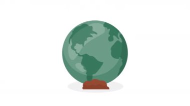 Çevre dostu gezegen animasyonu, 4k video animasyonu