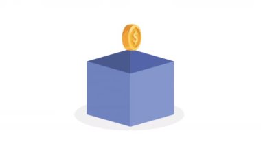 Para kutusu animasyonu, 4k video animasyonu