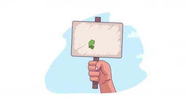 eco geri dönüşüm okları yeşil animasyon, 4k video animasyonu