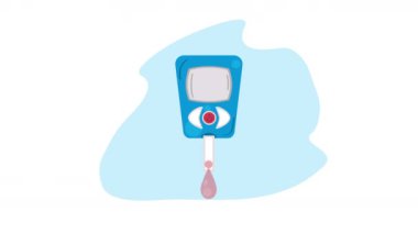 glucometer tıbbi cihaz teknik animasyonu, 4k video animasyonu