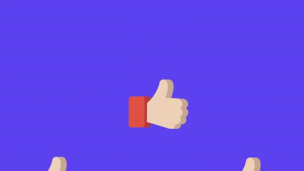 Руки Любит Большие Пальцы Вверх Шаблон Видео Анимация — стоковое видео