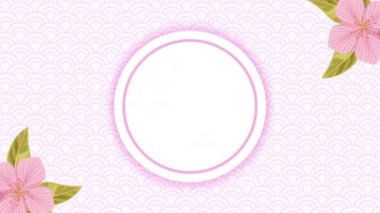Japon pembe çiçekleri çerçevede, 4k video animasyonu