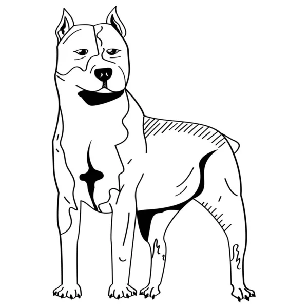 Hund Tier Monochrome Stil Ikone — Stockvektor