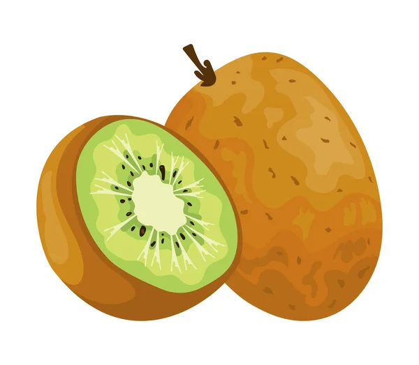 Kiwi Frisches Obst Gesund Symbol — Stockvektor