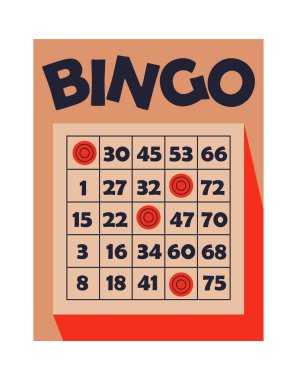 bingo kart izole edilmiş simgesi