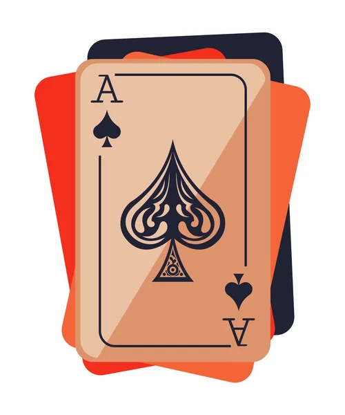Poker Cards Game Isolated Icon — Stock Vector
