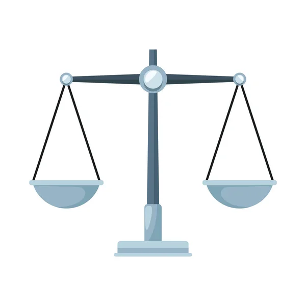Gerechtigkeit Waage Balance Isoliert Symbol — Stockvektor